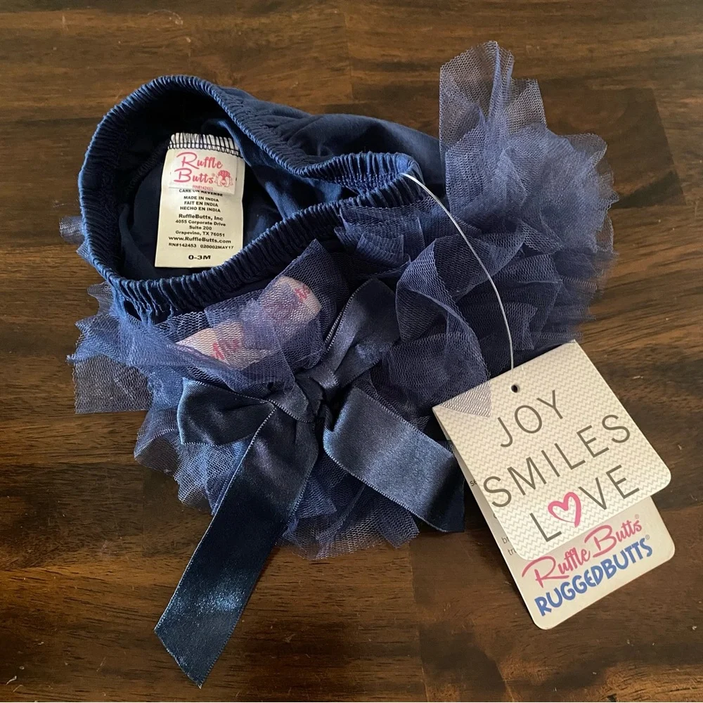 Ruffle Butts Midnight Blue Tulle Diaper Cover